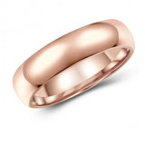 Stunning Rose-Tone Tungsten Ring Band - Wedding - 6mm - Fashion - High Polish Finish - Unisex - Engravable - Domed MJ-TUR-448-117