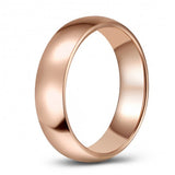 Stunning Rose-Tone Tungsten Ring Band - Wedding - 6mm - Fashion - High Polish Finish - Unisex - Engravable - Domed MJ-TUR-448-117