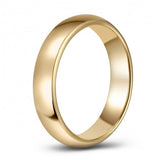 Classy Gold-Tone Tungsten Ring Band - Wedding - 5mm - Fashion - High Polish Finish - Unisex - Engravable - Domed MJ-TUR-448-119