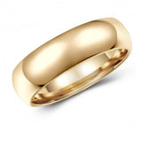 Stylish Gold-Tone Tungsten Ring Band - Wedding - 7mm - Fashion - High Polish Finish - Unisex - Engravable - Domed MJ-TUR-448-121