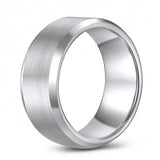 Classic Tungsten Ring Band - Wedding - 10mm - Fashion - Brushed Finish - Men's - Unisex - Engravable - Flat MJ-TUR-448-130