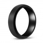 Bold Black Tungsten Ring Band - Wedding - 7mm - Fashion - Brushed Finish - Men's - Unisex - Engravable - Domed MJ-TUR-448-136