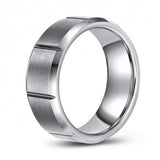 Visually Interesting Tungsten Wedding or Fashion Band TUR448-63