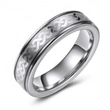 Celtic Braid Wedding Band or Fashion Ring in Tungsten TUR448-69