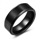 Black Brushed Finish Tungsten Wedding or Fashion Ring TUR448-70