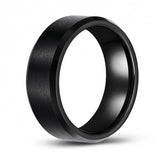 Black Brushed Finish Tungsten Wedding or Fashion Ring TUR448-70