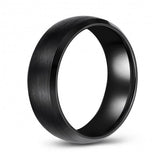 Domed Brushed Black Tungsten Wedding or Fashion Band TUR448-72