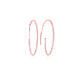 Gold Sleeper Hoop Earrings - 16.8mm (.66in) Diameter M6005