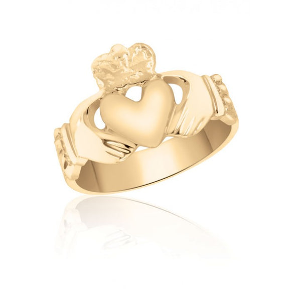 10K Yellow Gold Men's Claddagh Ring 77730177