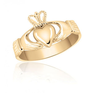 Ladies 10K Yellow Gold Claddagh Ring 77730477