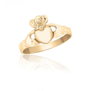 10K Yellow Gold Irish Claddagh Ring