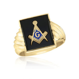 10K Yellow Gold Masonic Fraternity Ring 55MJB890255