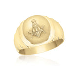 Tiered 10K yellow Gold Masonic Fraternity Ring 55MJB893055