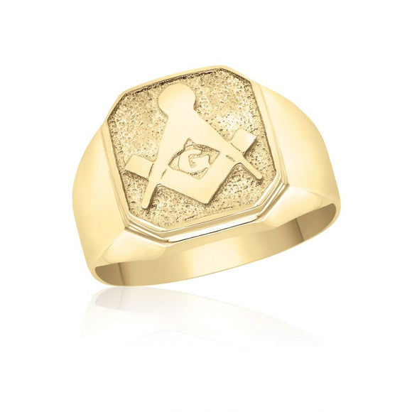 10K Yellow Gold Masonic Fraternity Ring 55MJB893355