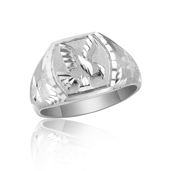 Sterling Silver Men's Eagle Ring MJB9803S