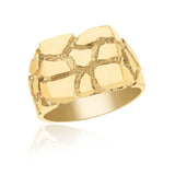 10K Yellow Gold Men's Nugget Ring 44MJB982644