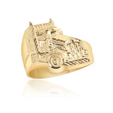 10K Yellow Gold Men's Truck Ring 44MJB983344