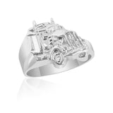 Sterling Silver Men's Truck Ring MJB9834S