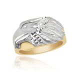 10K Two Tone Men's Eagle Ring