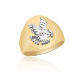 10K Two Tone Men's Eagle Ring