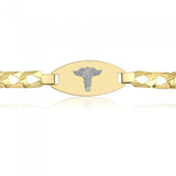 Men's 10K Two Tone Medical Bracelet 10502