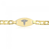 Men's 10K Two Tone Medical Bracelet 10502