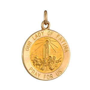 Our Lady of Fatima 18.5mm 14K Yellow Gold Pendant Charm 33400-1133