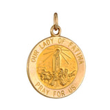 Our Lady of Fatima 18.5mm 14K Yellow Gold Pendant Charm 33400-1133