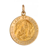 Our Lady of Lourdes 18.5mm 14K Yellow Gold Pendant Charm 33208-2233