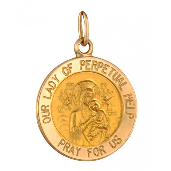 Our Lady of Perpetual Help 15.5mm 14K Yellow Gold Pendant Charm 33208-2433