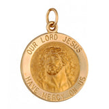 Our Lord Jesus - Have Mercy On Us 18.5mm 14K Yellow Gold Pendant 33208-2733