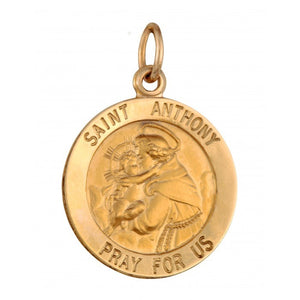 Saint Anthony 15.5mm 14K Yellow Gold Pendant Charm 22208-3522