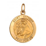 Saint Anthony 15.5mm 14K Yellow Gold Pendant Charm 22208-3522