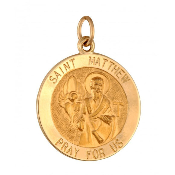 Saint Matthew 15.5mm 14K Yellow Gold Pendant Charm 33209-2833