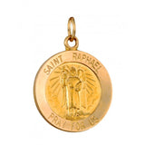 Saint Raphael 18.5mm 14K Yellow Gold Pendant Charm 33402-0833