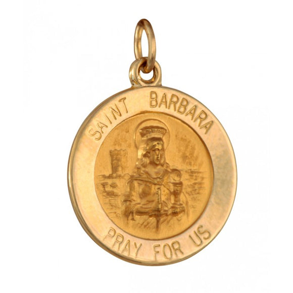 Saint Barbara 15.5mm 14K Yellow Gold Pendant Charm 33208-4033