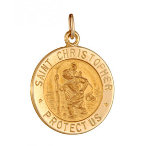 Saint Christopher 15.5mm 14K Yellow Gold Pendant Charm 33401-0833