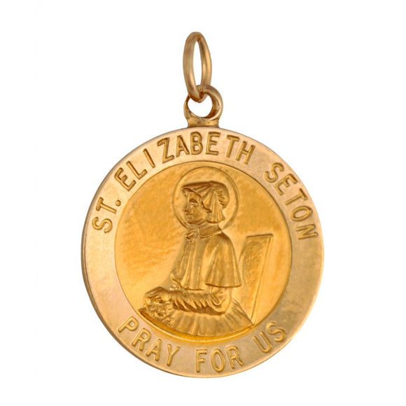 Saint Elizabeth Seton 18.5mm 14K Yellow Gold Pendant Charm 33209-0233