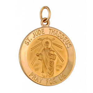 Saint Jude Thaddeus 15.5mm 14K Yellow Gold Pendant Charm 22209-1822