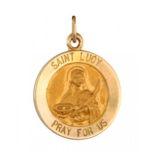 Saint Lucy 15.5mm 14K Yellow Gold Pendant Charm 33209-2333