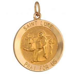 Saint Luke 18.5mm 14K Yellow Gold Pendant Charm 33209-2433