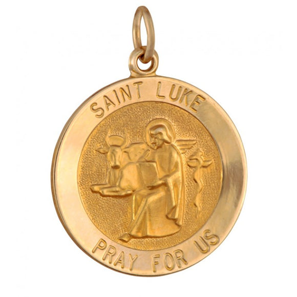 Saint Luke 18.5mm 14K Yellow Gold Pendant Charm 33209-2433