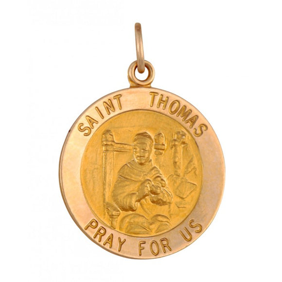 Saint Thomas 18.5mm 14K Yellow Gold Pendant Charm 33209-4355