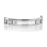 Stainless Steel ID Bracelet with Cubic 44KS-165144