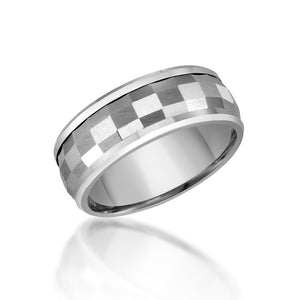 Spinning Tungsten Faceted Wedding Band or Fashion Ring 66TUR-4484966