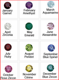 10K Yellow Gold Heart Ring - 4 Birthstone Family Ring MJ2883