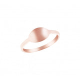 Oval Signet Ring - 10K Yellow Gold/White Gold/Pink Gold or Sterling Silver MJ405-65