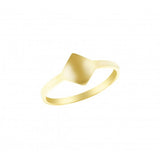 Rhombus Signet Ring - 10K Yellow Gold/White Gold/Pink Gold or Sterling Silver MJ405-85