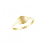 Oval Signet Ring - 10K Yellow Gold/White Gold/Pink Gold or Sterling Silver MJ405-65