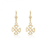 10K Yellow Gold Celtic Trinity Earrings 333-08